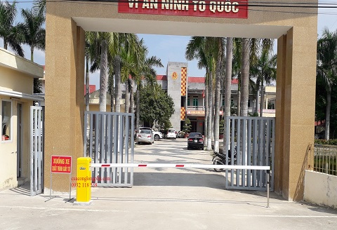 Lắp đặt barie tự động tại công an hậu lộc thanh hóa