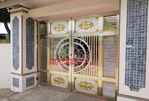 Cửa cổng inox mỹ thuật mạ PVD