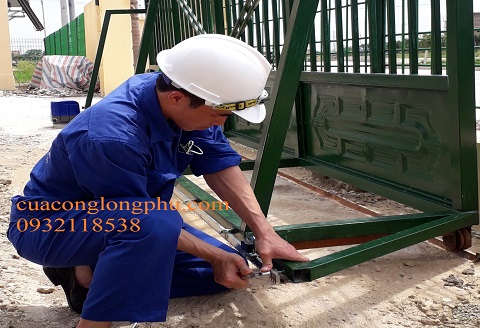 Barie tự động, cổng xếp tự động, cổng tự động long phú