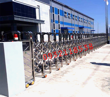 Cổng xếp inox có ray và cổng xếp inox không ray Thanh Hóa