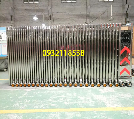 Cổng xếp inox tự động giá rẻ ở Ninh Bình